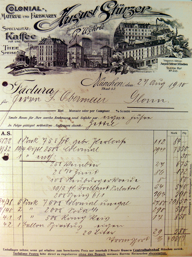 Alte Lieferantenrechnung